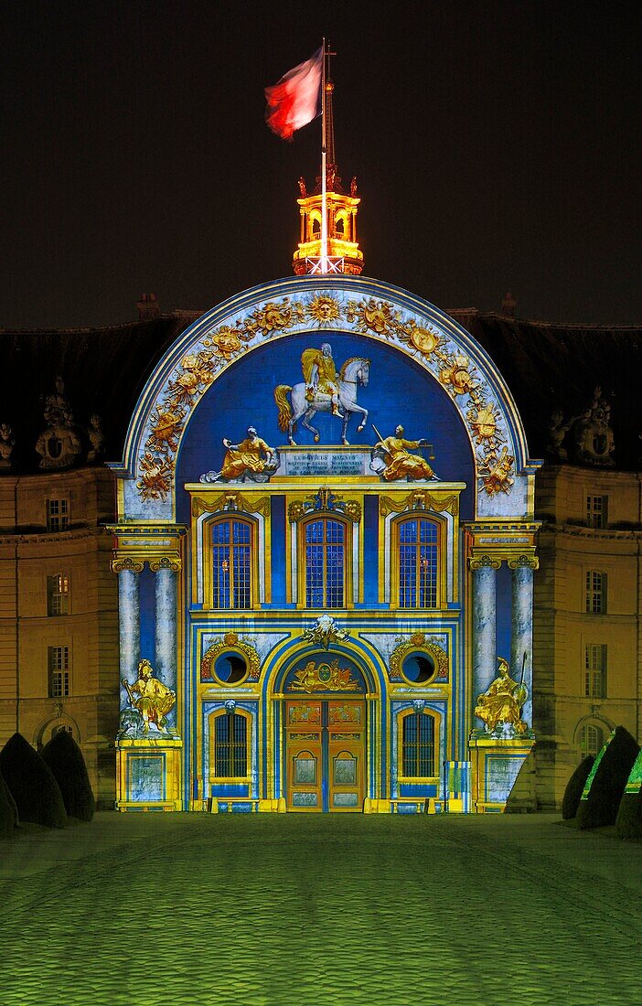 France,Paris,the Invalides during a light and sound show