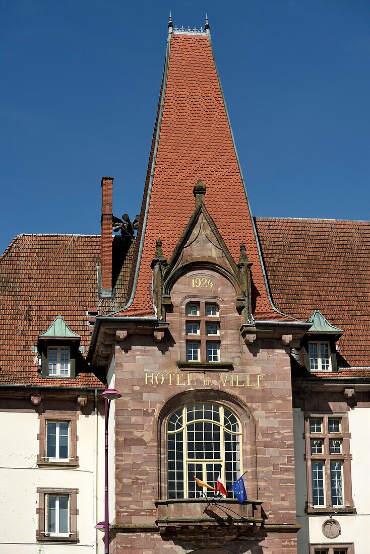 France,Meurthe et Moselle,Baccarat,City Hall built in 1924