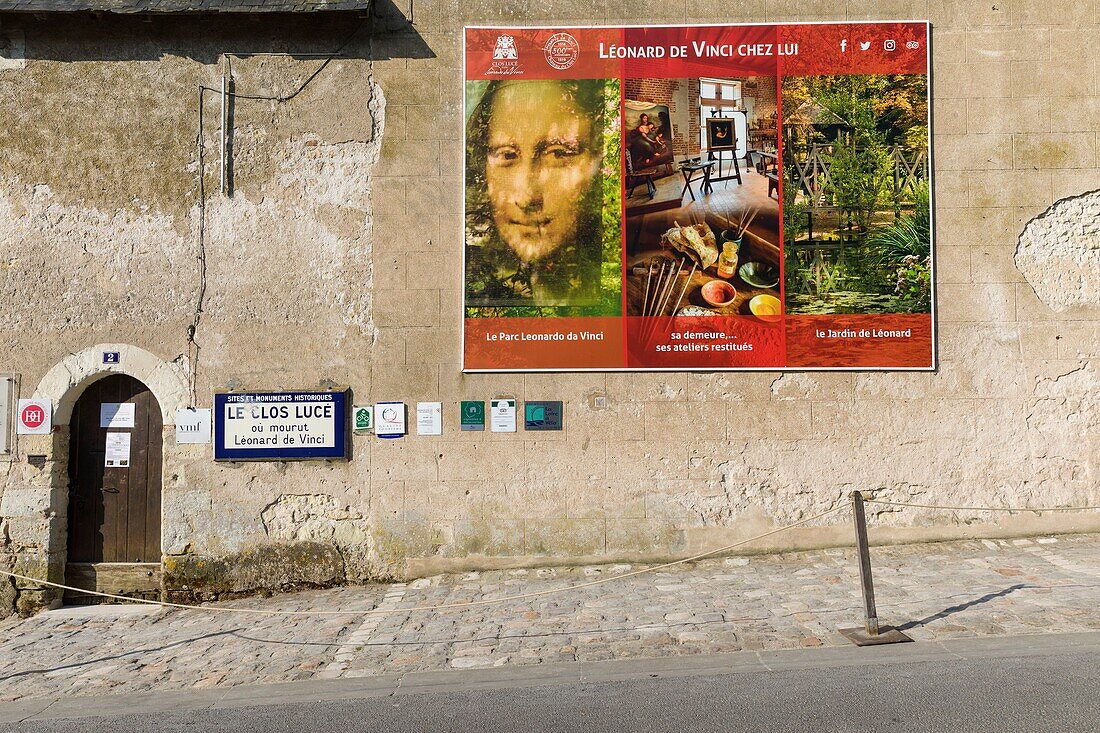 Frankreich,Indre et Loire,Loire-Tal, das von der UNESCO zum Weltkulturerbe erklärt wurde,Amboise,Schloss Clos Lucé,letzter Wohnort von Leonardo da Vinci