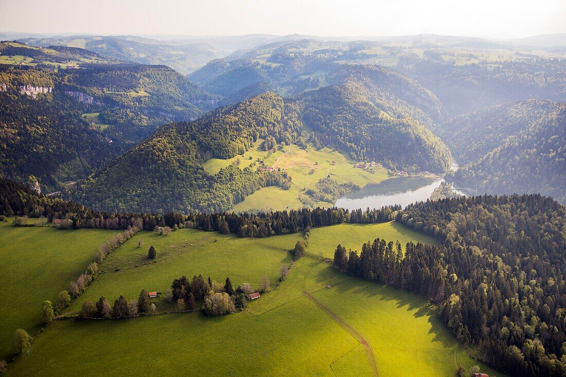 France,Doubs (25),Doubs River (aerial view)