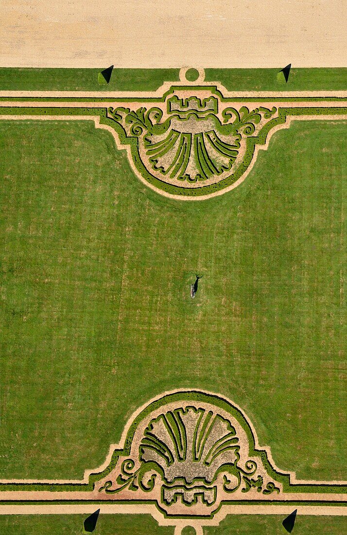 Frankreich,Seine et Marne,Maincy,die Gärten von Vaux le Vicomte (Luftaufnahme)