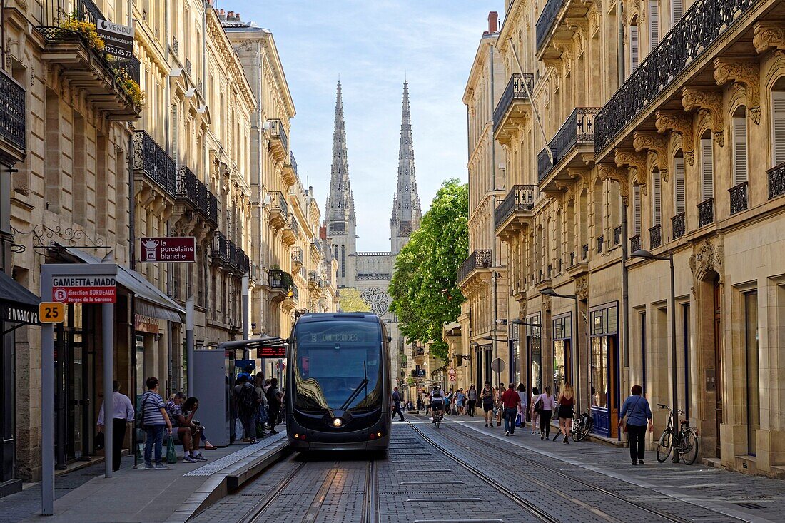 Frankreich,Gironde,Bordeaux,von der UNESCO zum Weltkulturerbe erklärtes Gebiet,Rathausviertel,Platz Pey Berland,Kathedrale Saint Andre