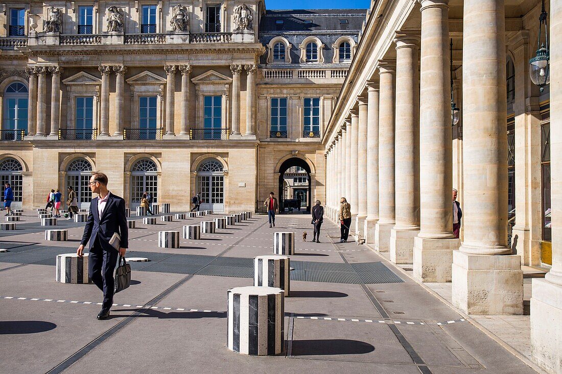 France,Paris,Palais Royal,Daniel Buren's columns