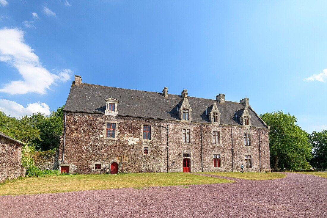 Frankreich,Morbihan,Concoret,die Burg von Comper, die das Zentrum der Artusvorstellung des Waldes von Brocéliande beherbergt