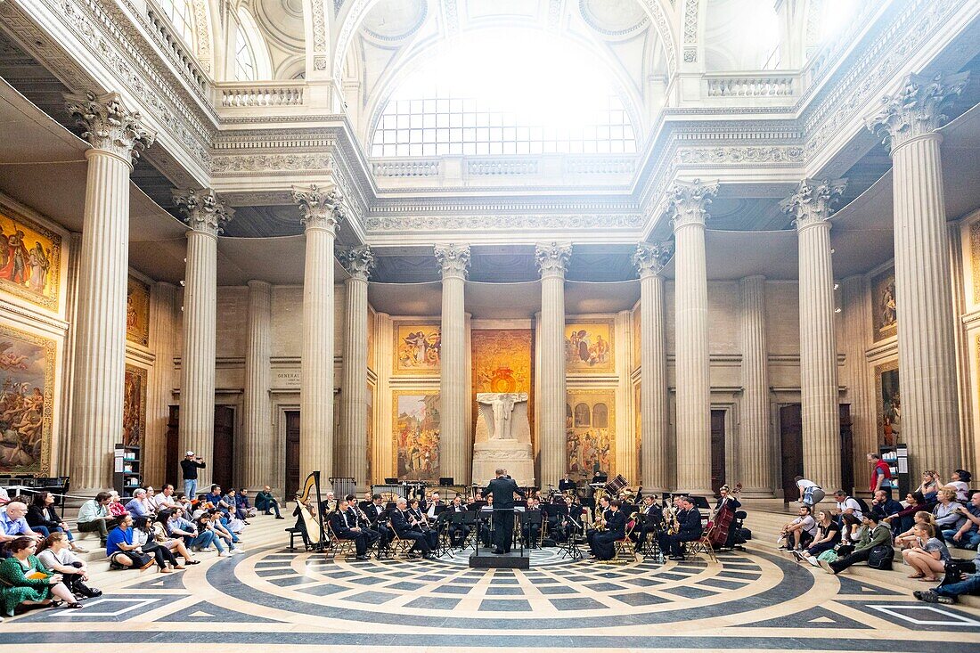 France,Paris,Latin Quarter,Pantheon (1790) neoclassical style,building in the shape of a Greek cross,concert of classical music