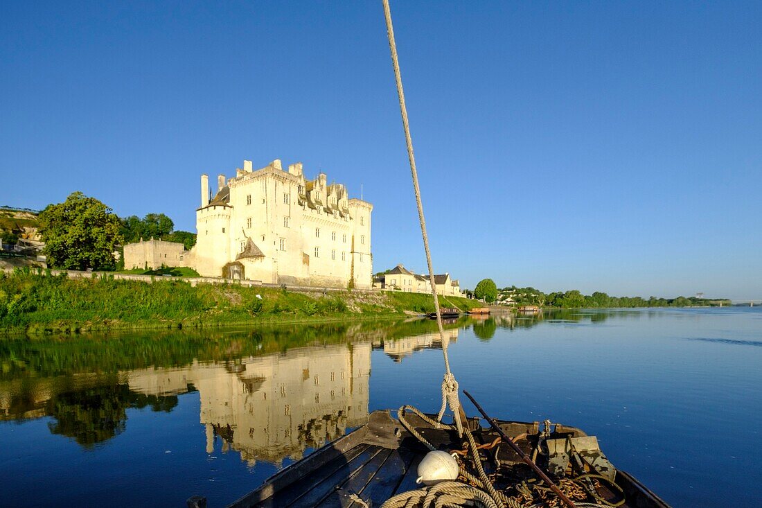 Frankreich,Maine et Loire,Loiretal als Welterbe der UNESCO gelistet,Montsoreau,Schloss aus dem 15. Jahrhundert an der Loire