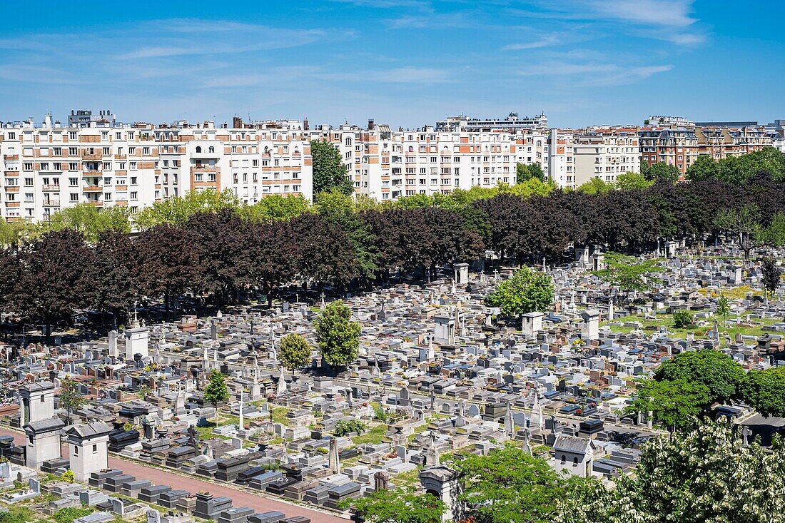 France,Paris,along the GR® Paris 2024 (or GR75),metropolitan long-distance hiking trail created in support of Paris bid for the 2024 Olympic Games,Petit-Montrouge district,Montrouge Cemetery