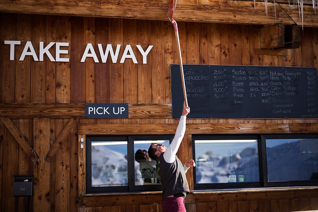 France,savoie,Tarentaise valley,Tignes ski resort,altitude restaurant le Panoramic (3032m),Bouvier family