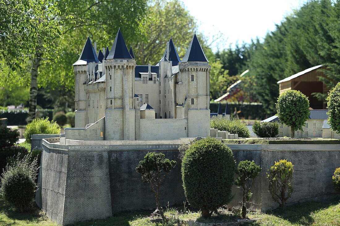 France,Indre et Loire,Loire valley listed as World Heritage by UNESCO,Amboise,Mini-Chateau Park,model of Saumur castle