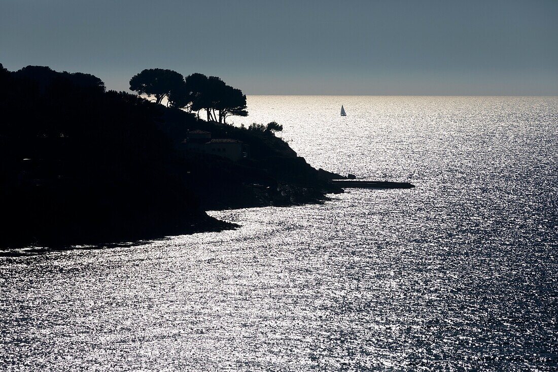 Frankreich,Var,Sanary sur Mer,Spitze der Tourette,Bucht von Bandol