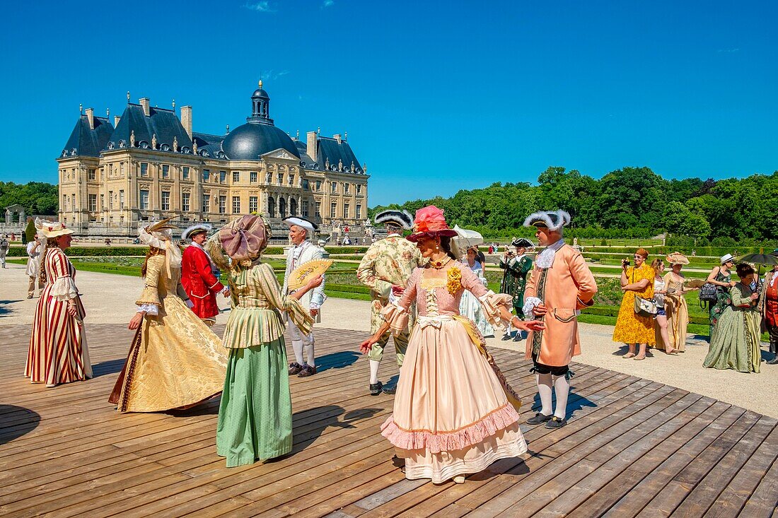 France,Seine et Marne,Maincy,the castle of Vaux-le-Vicomte,15th Grand Siecle Day : costume day of the 17th century