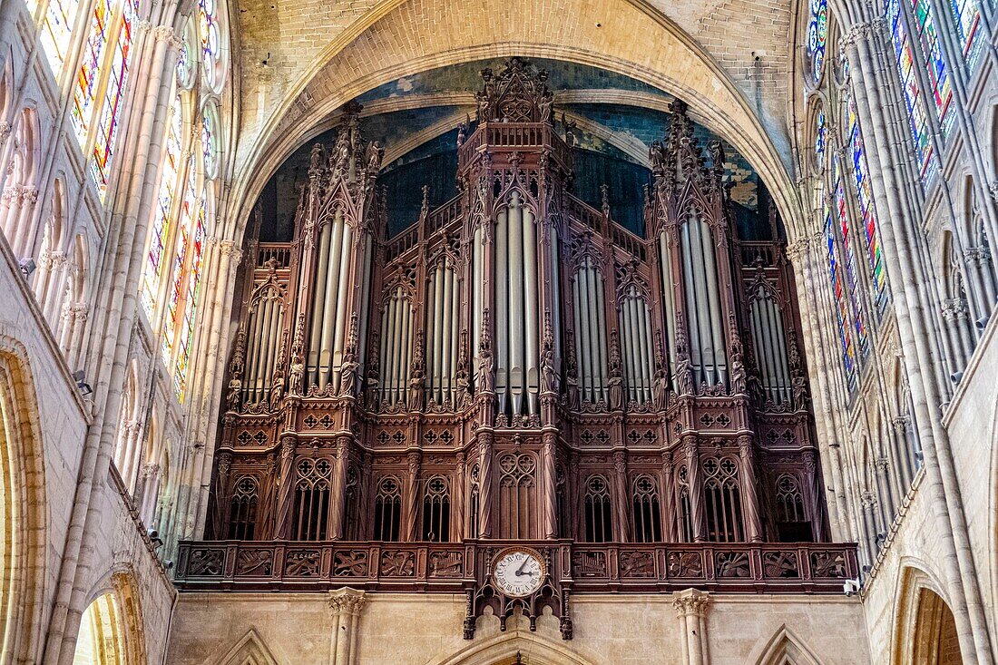 Frankreich,Seine Saint Denis,Saint Denis,die Basilika der Kathedrale,die Orgel