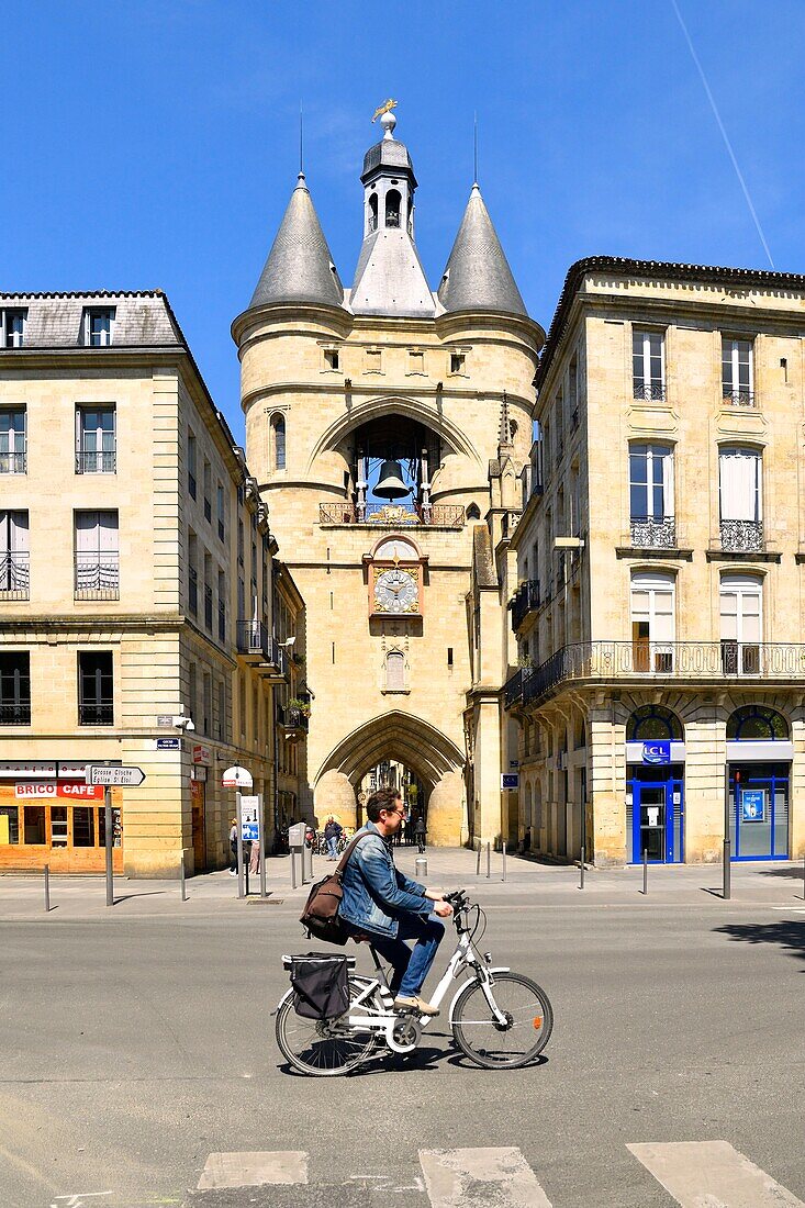 Frankreich,Gironde,Bordeaux,von der UNESCO zum Weltkulturerbe ernanntes Stadtviertel Saint Peter,gotisches Cailhau-Tor aus dem 15.
