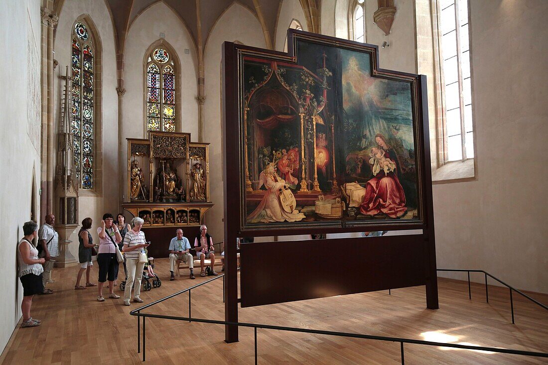 France,Haut Rhin,Colmar,former convent,museum Unterlinden,The altarpiece of Issenheim (or Isenheim),dedicated to St,Anthony,comes from the convent of Antonines in Issenheim,south of Colmar