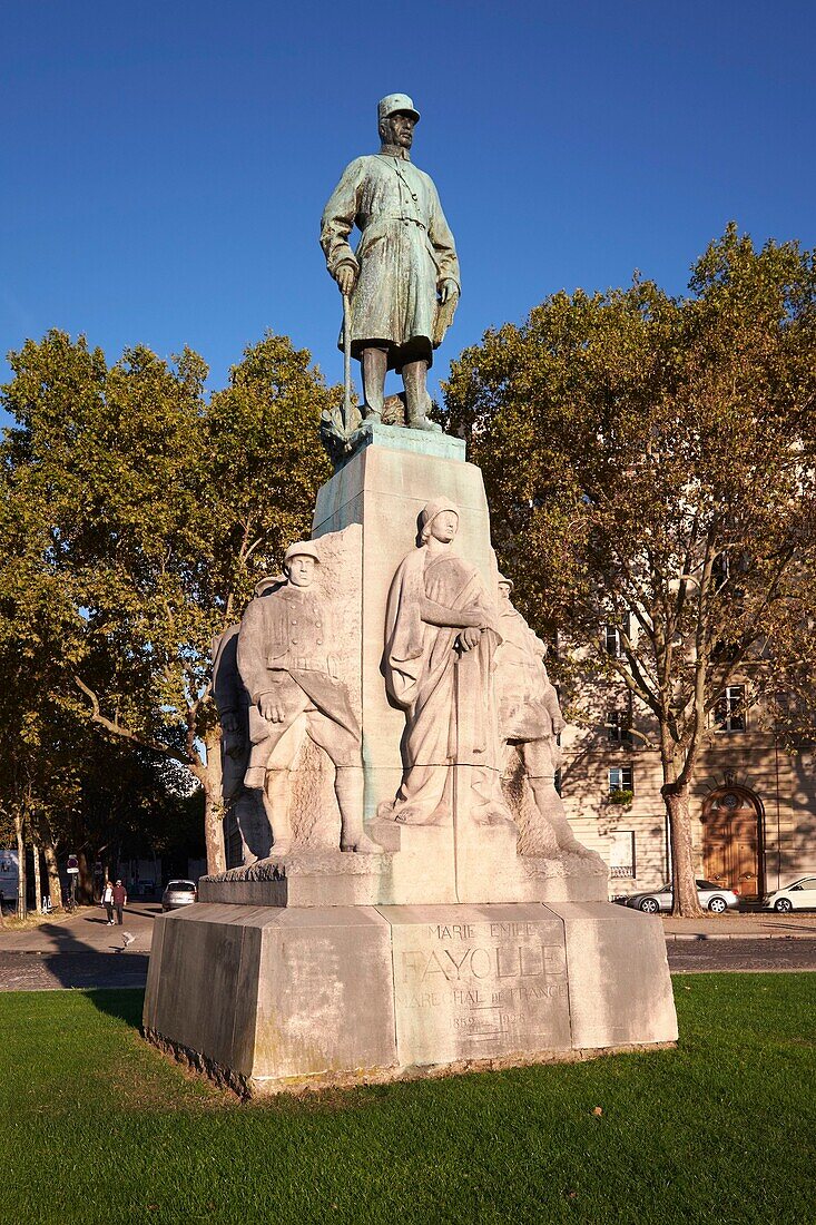 France,Paris,Vauban square,statue of Marshal Emile Fayolle