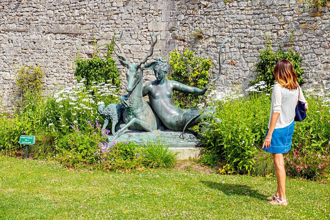 France,Oise,Senlis,the historic city center,the castle park