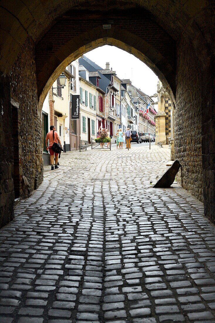 Frankreich,Somme,Baie de Somme,Saint Valery sur Somme,Mündung der Somme-Bucht,Tor von Nevers (13. Jahrhundert)