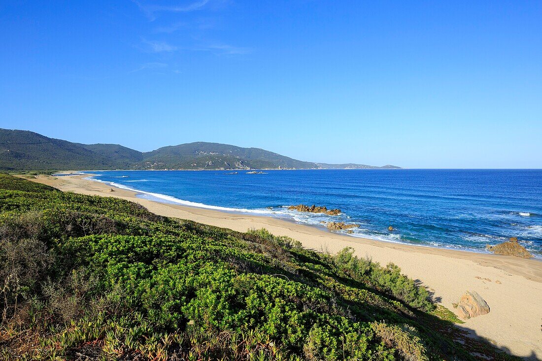 Frankreich,Corse du Sud,Propriano,Capu Laurosu Strand