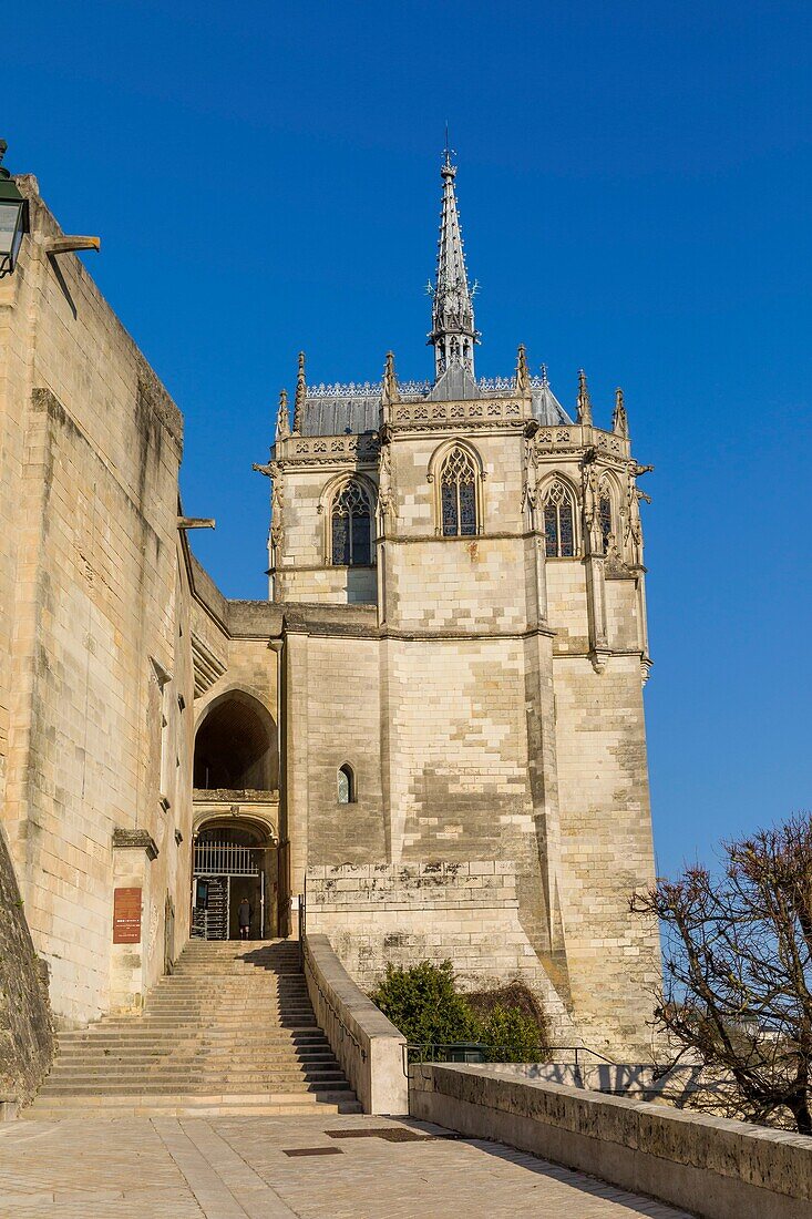 France,Indre et Loire,Loire valley listed as World Heritage by UNESCO,Amboise,Amboise castle,chapel saint Hubert