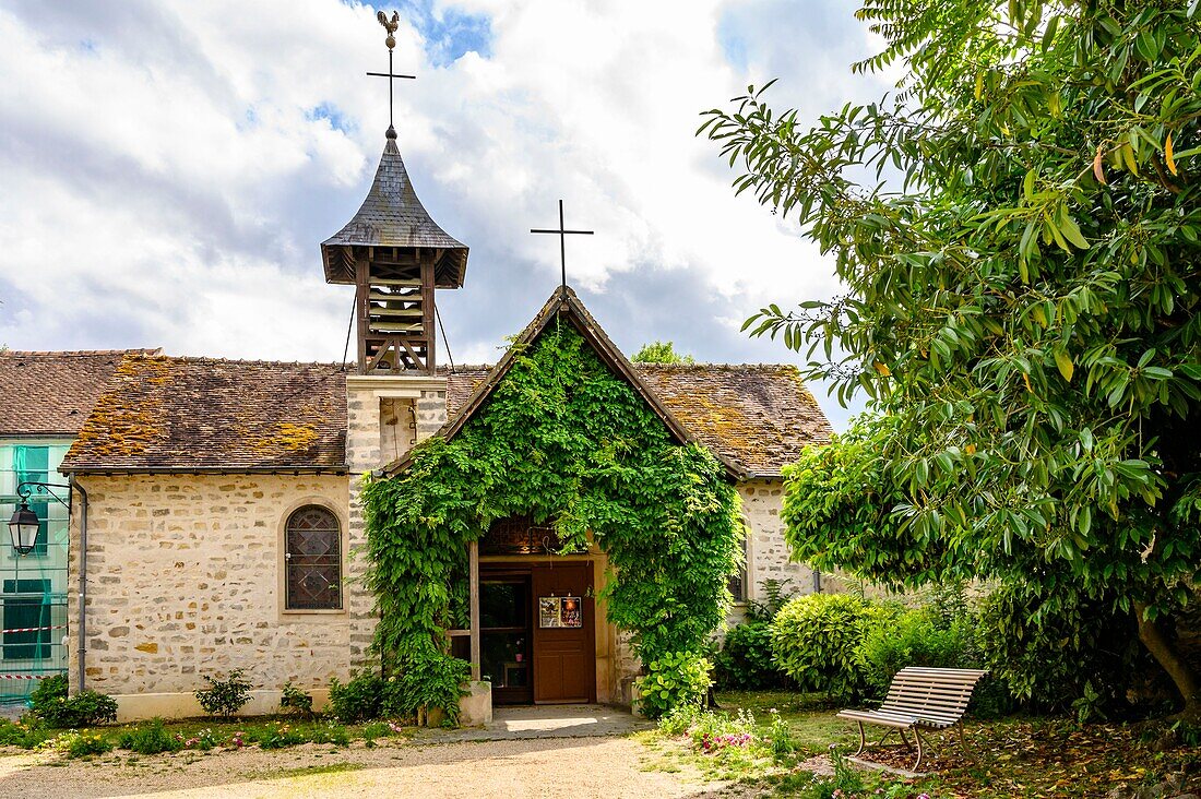 France,Seine-et-Marne,Barbizon,natural regional park of Gâtinais,Notre Dame-de-la-Persévérance church (previously Saint Paul chapel)