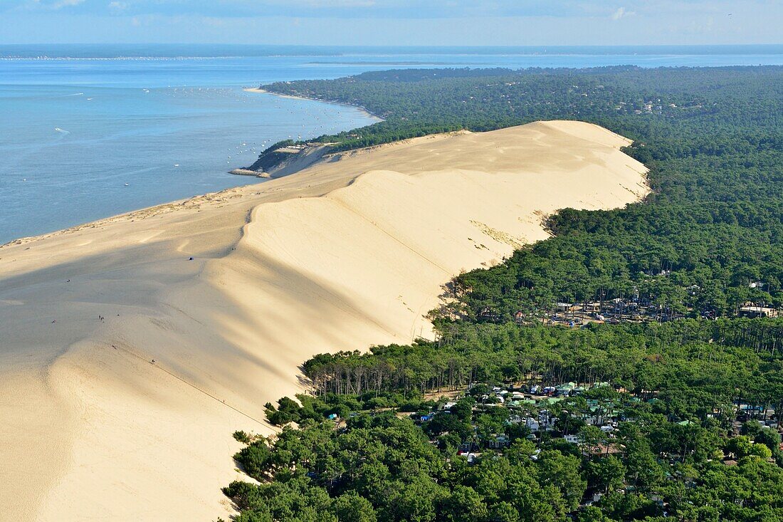 Frankreich,Gironde,Bassin d'Arcachon,La Teste de Buch,die Dune du Pyla (die große Düne von Pyla) und das Naturschutzgebiet Banc d'Arguin