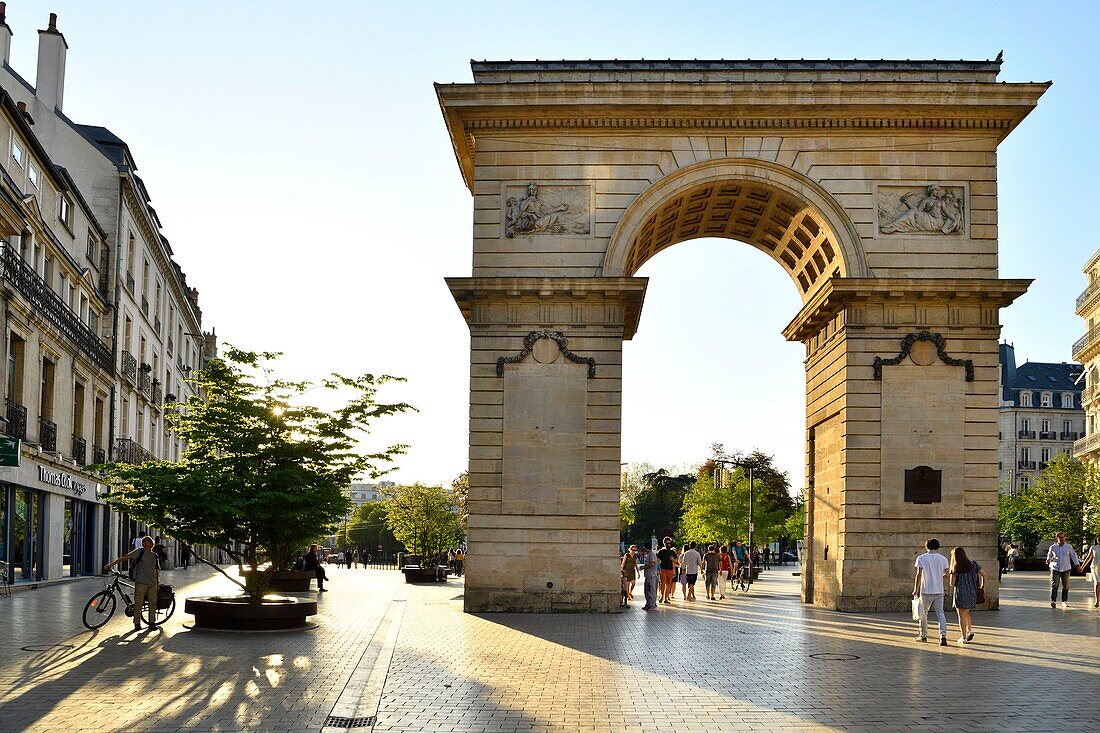 France,Cote d'Or,Dijon,area listed as World Heritage by UNESCO,Place Darcy,Guillaume gate