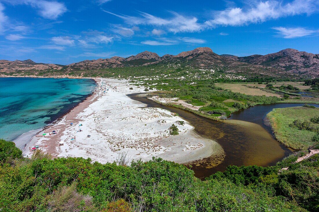 France,Haute Corse,near Ile Rousse,Agriates desert,Anse de Peraiola,Ostriconi beach