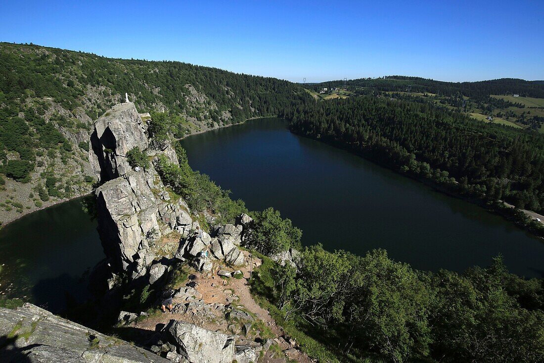 France,Haut Rhin,the Vosges mountains to the Bonhomme pass,the white lake