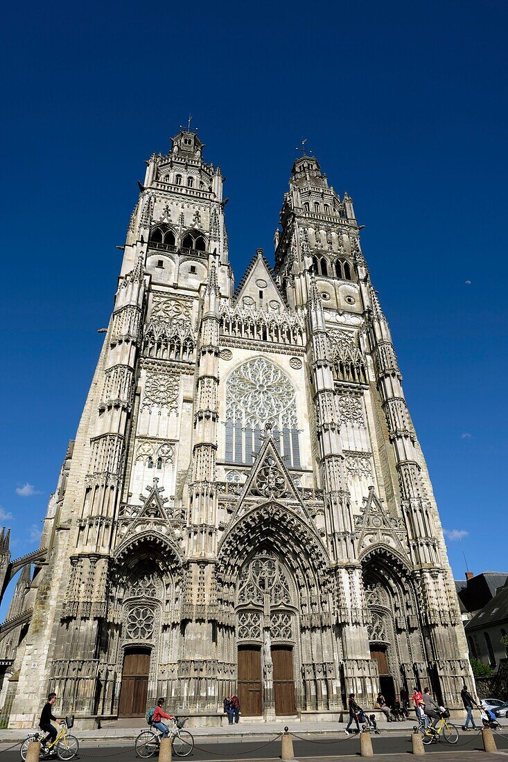 France,Indre et Loire,Tours,Saint Gatien cathedral,western facade