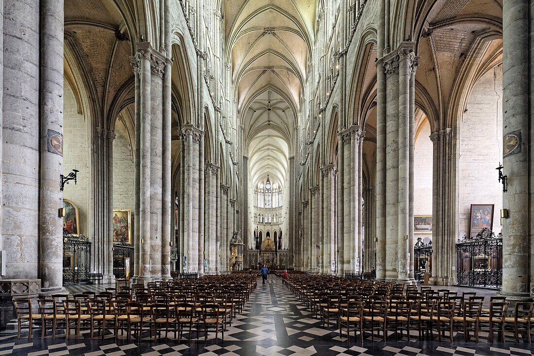 Frankreich,Somme,Amiens,Kathedrale Notre-Dame,Juwel der gotischen Kunst,von der UNESCO zum Weltkulturerbe erklärt