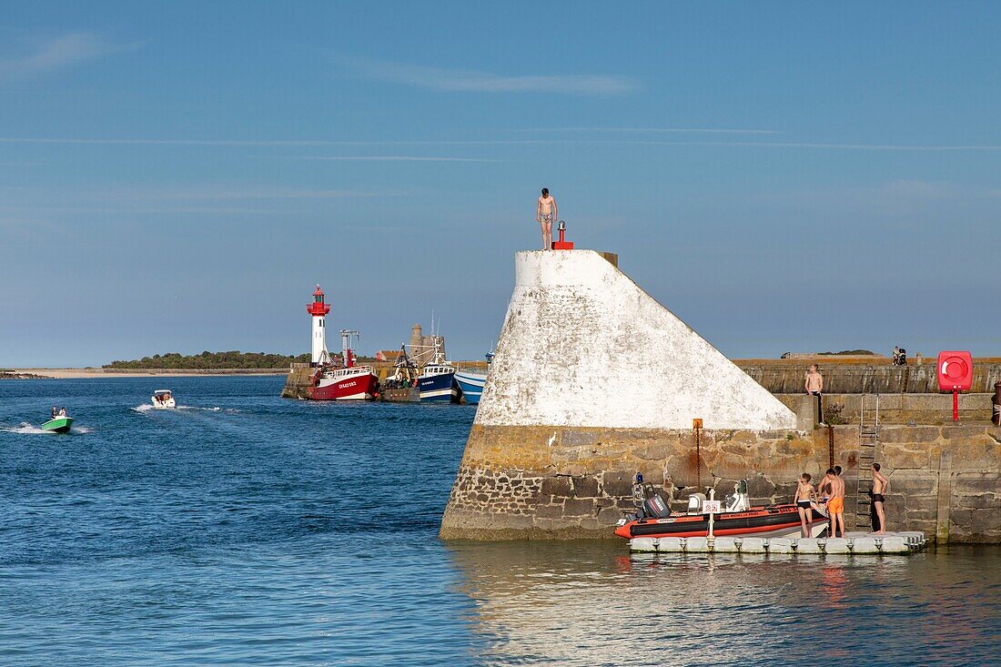 Frankreich,Manche,Saint Vaast la Hougue,der Hafen