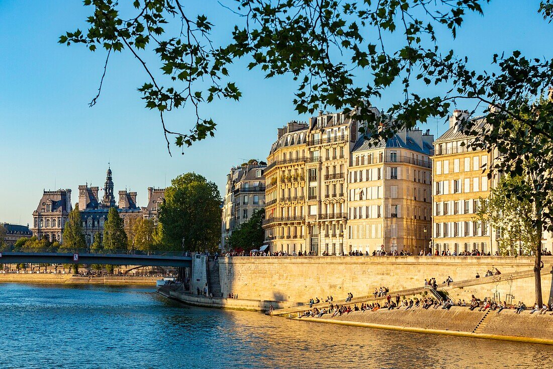 Frankreich,Paris,Weltkulturerbe der UNESCO,Saint Louis Insel und das Rathaus