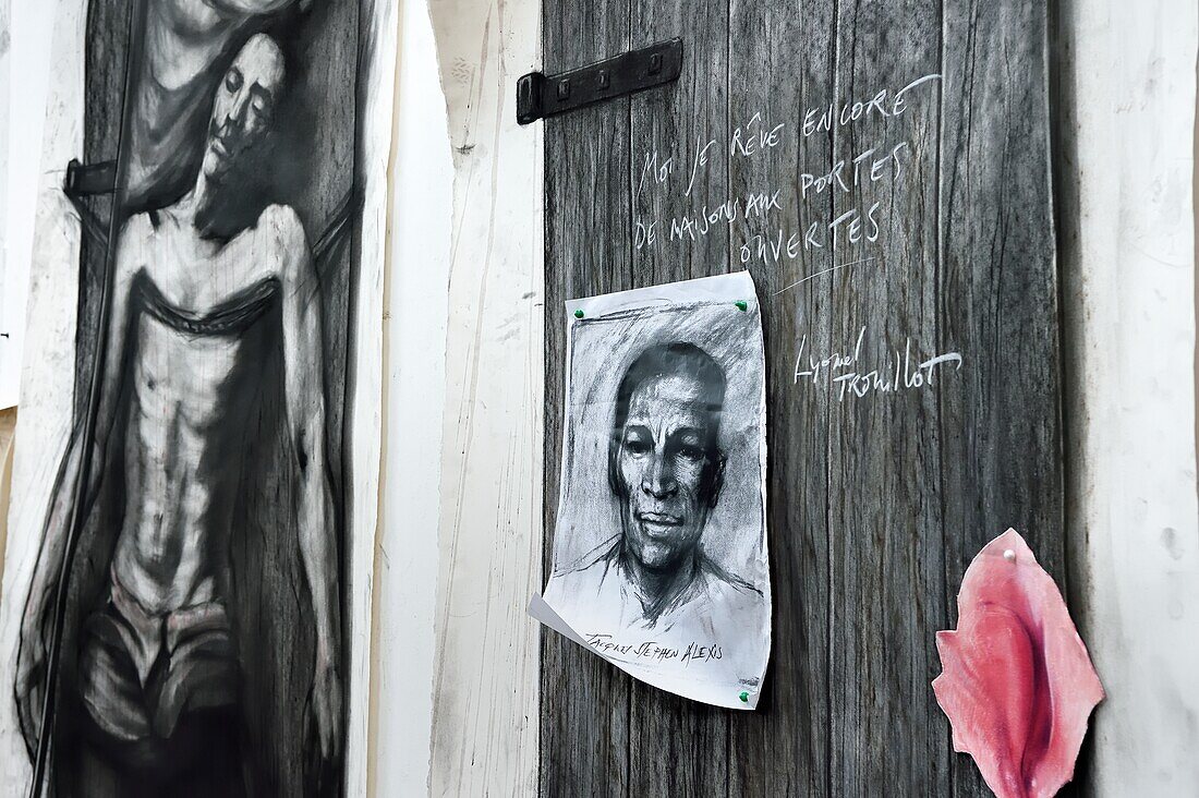 Frankreich,Ivry sur Seine,der Künstler Ernest Pignon-Ernest in seinem Atelier