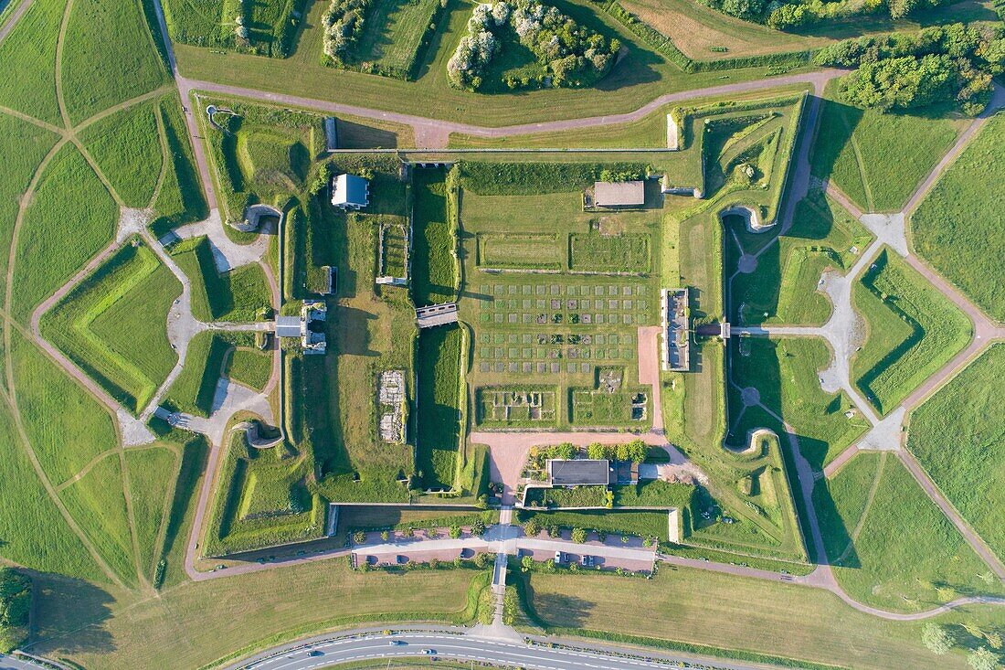 France,Pas-de-Calais,Calais,fort nieulay (aerial view)