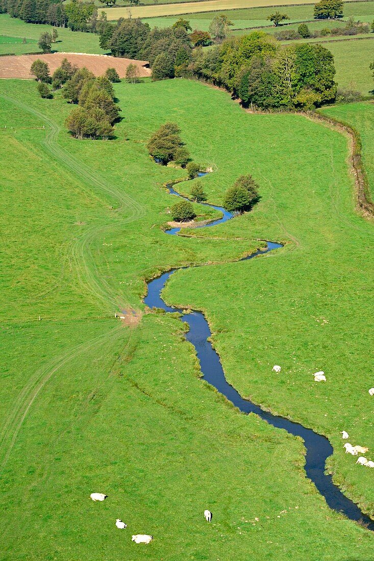 France,Saone et Loire,Morvan Regional Nature Park (aerial view)