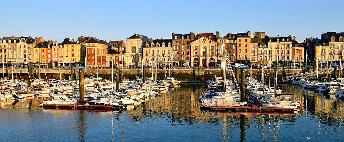 France,Seine Maritime,Pays de Caux,Cote d'Albatre,Dieppe,the harbour and the Quai Henri IV