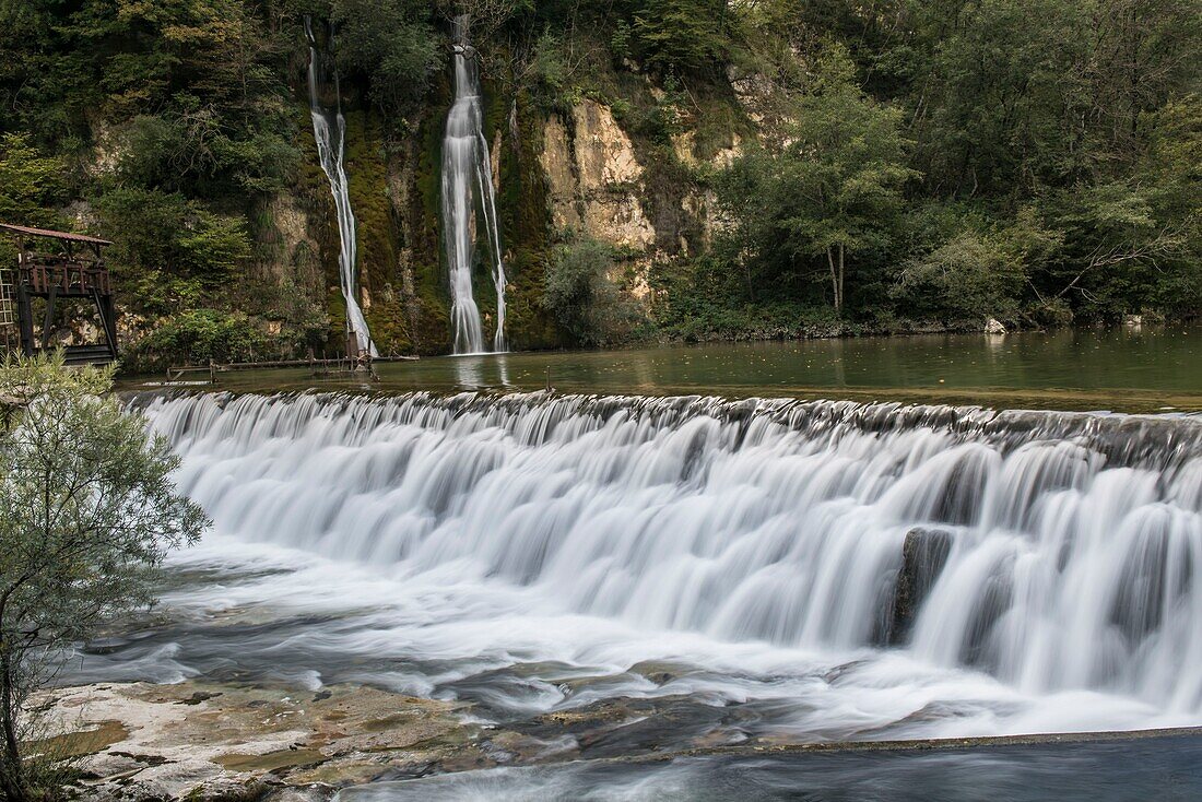 France,Ain,Bellegarde,the losses of the Valserine first river classified wild river of France,a picturesque place