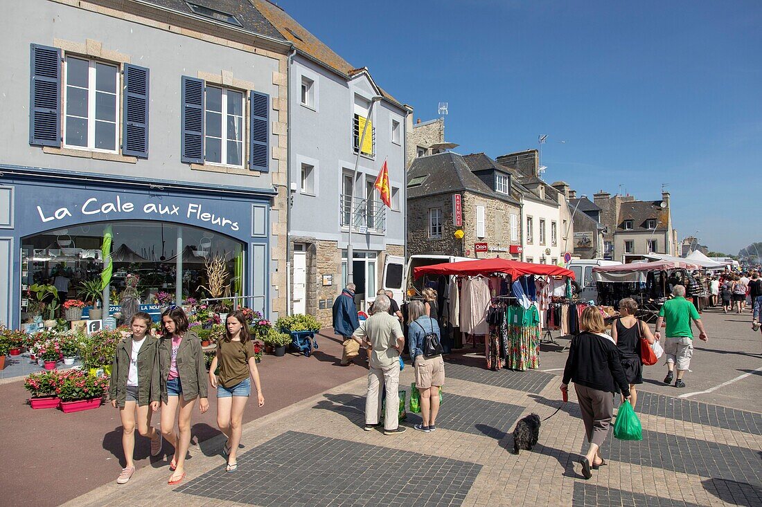 Frankreich,Manche,Cotentin,Saint Vaast la Hougue,der Markt