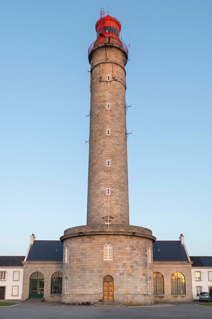 France,Morbihan,Belle-Ile island,Bangor,the lighthouse of Goulphar or big lighthouse of Kervilahouen