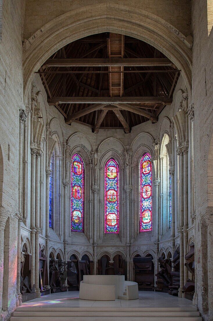 France,Nord,Bourbourg,Saint Jean Baptiste church,the choir of light,work conceived and realized by the english artist Sir Anthony Caro