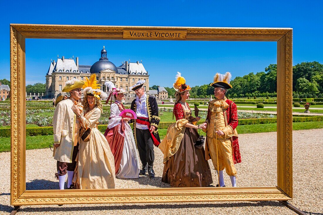 Frankreich,Seine et Marne,Maincy,das Schloss von Vaux-le-Vicomte,15. Grand Siecle Tag : Kostümtag des 17.