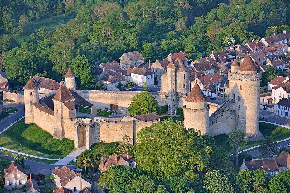 Frankreich,Seine et Marne,Blandy les Tours,das Schloss (Luftaufnahme)