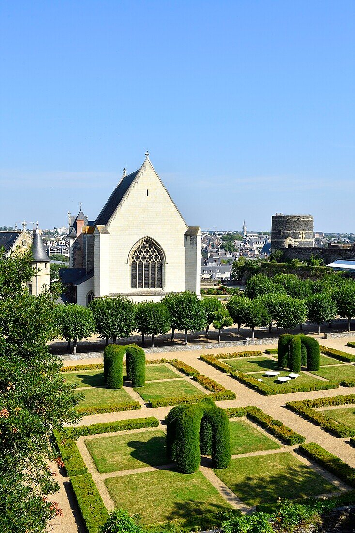 Frankreich,Maine et Loire,Angers,das von Saint Louis erbaute Schloss der Herzöge von Anjou,Kapelle und Königshaus