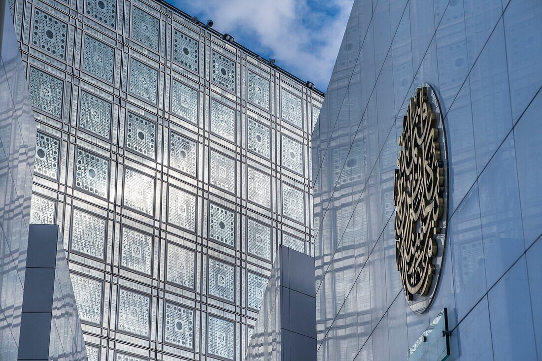 Frankreich,Paris,Institut du Monde Arabe (Institut der arabischen Welt) von den Architekten Jean Nouvel und Architecture Studio1