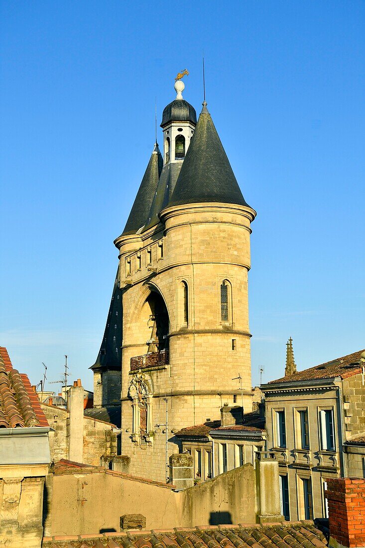 France,Gironde,Bordeaux,district a World Heritage Site by UNESCO,district of Saint Peter,15th century Gothic Cailhau gate