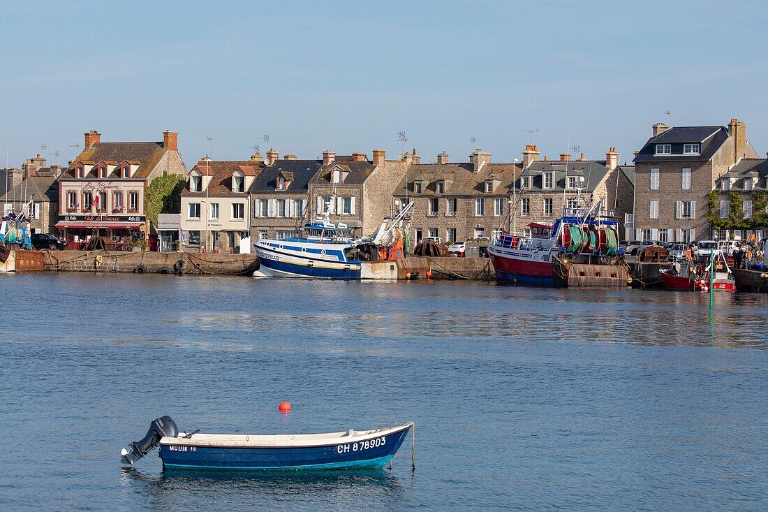 France,Manche,Cotentin,Barfleur,labeled Les Plus Beaux Villages de France (The Most Beautiful Villages of France),the little fishing harbour