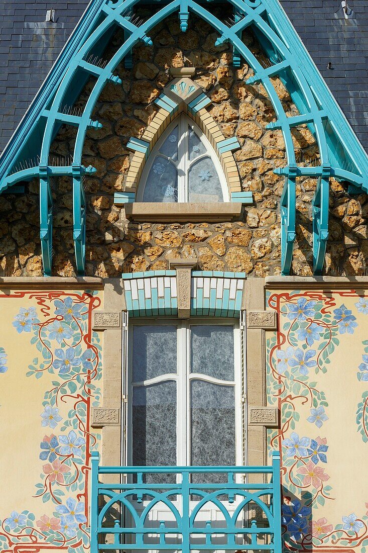 France,Meurthe et Moselle,Nancy,Villa Les Glycines in Art nouveau stylee in Rue Felix Faure,architect Cesar Pain (1904)