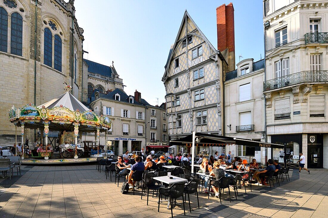 France,Maine et Loire,Angers,place Sainte-Croix,Adam house dating of the 16th century