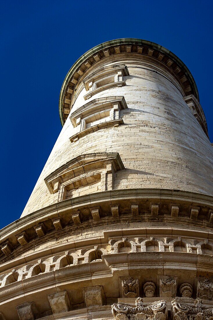 Frankreich,Gironde,Verdon sur Mer,Felsplateau von Cordouan,Leuchtturm von Cordouan,von der UNESCO zum Weltkulturerbe erklärt,Mauerwerksdetail