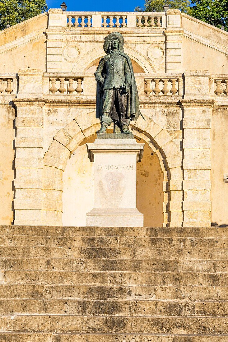 France,Gers,Auch,stop on El Camino de Santiago,D'Artagnan statue and the Escalier Monumental